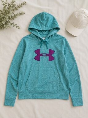 Under Armour cold gear storm Teal Hoodie with Purple Logo